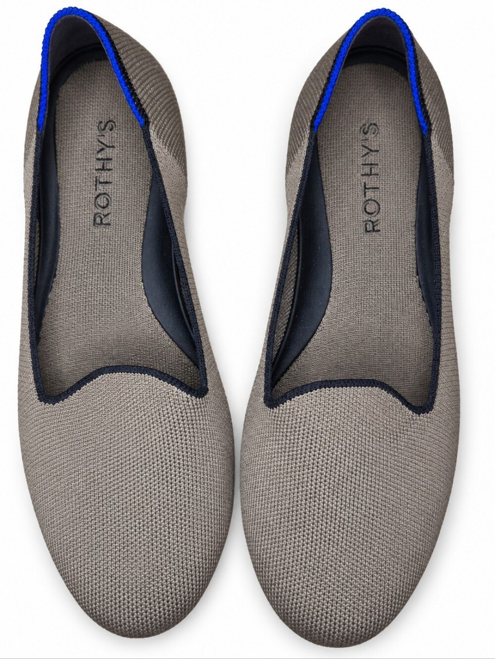 Rothy’s The Loafer Women 7 Mocha Brown Knit Flats Minimalist Quiet Luxury